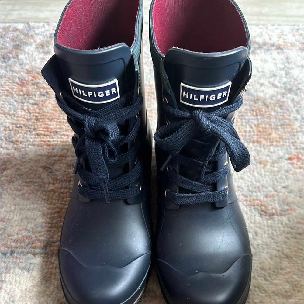 Hilfiger Black Lace-Up Boots